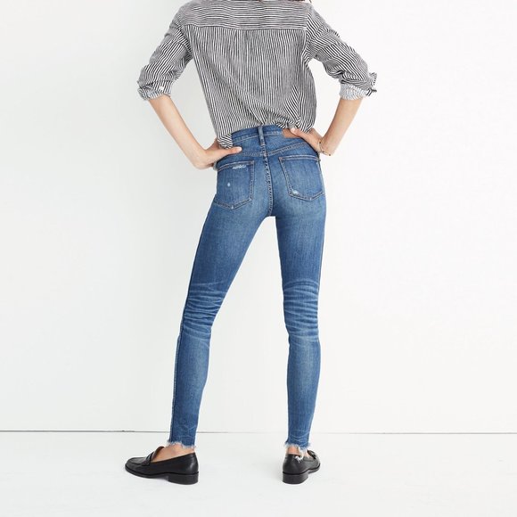 Madewell 9" High-Rise Skinny Jeans in Allegra Wash: Rip and Repair Edition - Picture 2 of 7